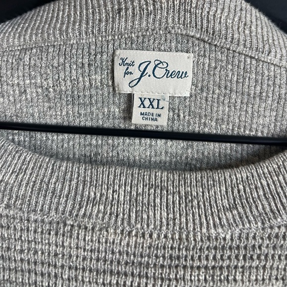 J. Crew Rugged Cotton Waffle Sweater in Gray Size XXL - Picture 5 of 8